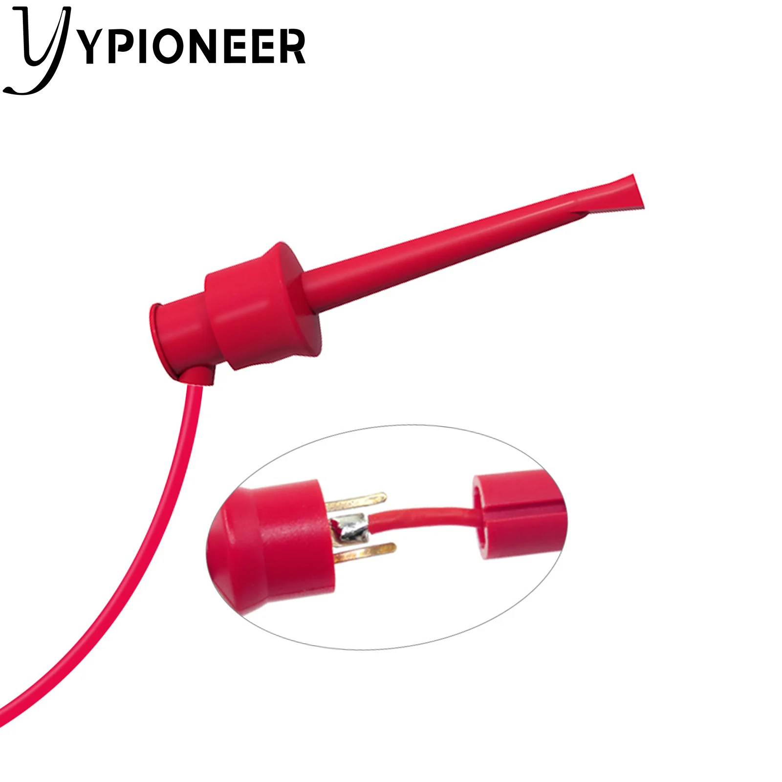 Cables de prueba de silicona YPioneer P1520, Cable de prueba de Minigrabber a Minigrabber, Clips de gancho de prueba IC Dual para prueba eléctrica, 5 uds.
