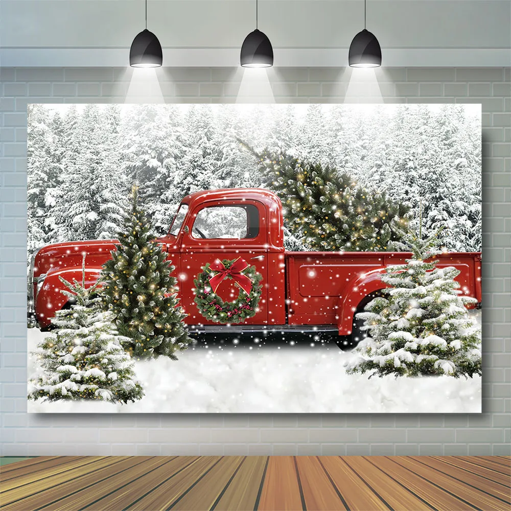 Tuyết Cảnh Xe Ô Tô Trẻ Em Chụp Ảnh Lưng Con Họ Chân Dung Đạo Cụ Đồ Chơi Mùa Đông Biểu Ngữ Nền 1st Sinh Nhật Photostudio