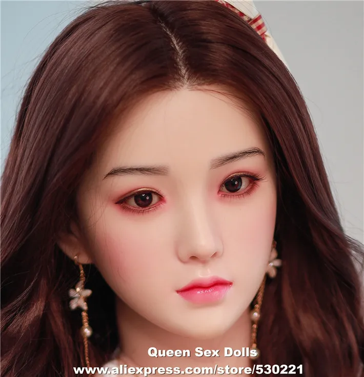 

Implanted Hair And Eyebrow Real Silicone Sex Doll Head For TPE China Sexy Doll Silicone Heads Sex Products