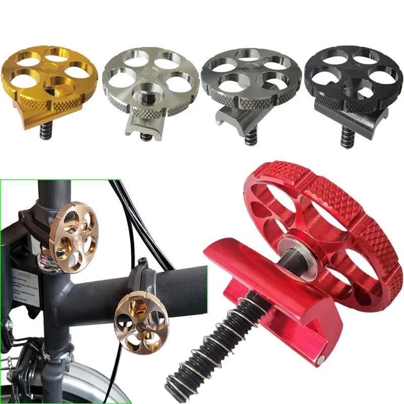 

Folding Bike C-buckle Folding Buckle Aluminum Alloy Faucet Five Hole Circular Handle BMX Bike Accessories