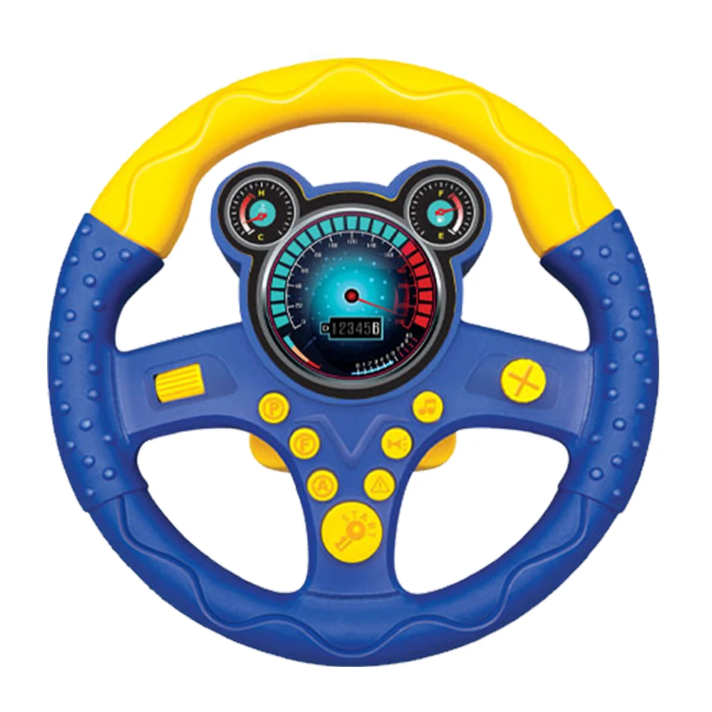 Eletic Simulation Steering Wheel Animal Model Toy With Light Sound Music Educational Copilot Stroller Steering Wheel Vocal Toys