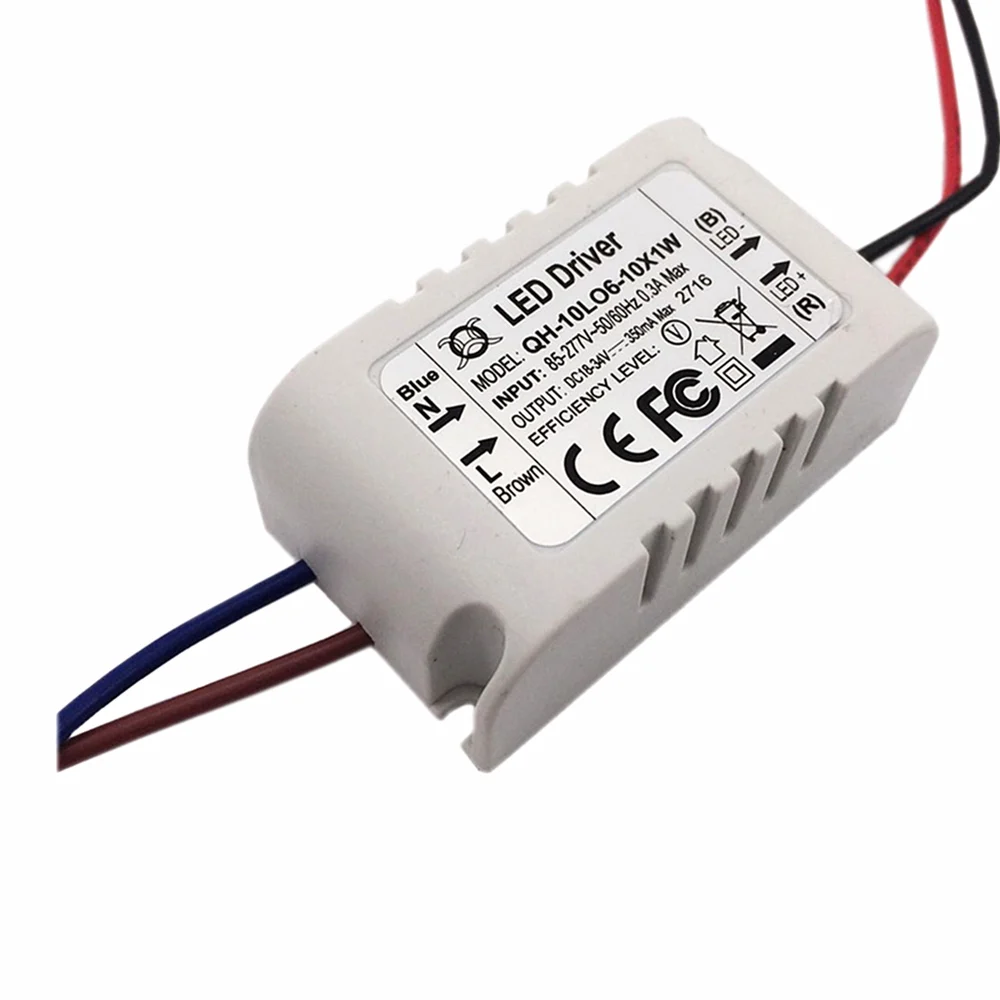 5 Pcs   LED 10W AC85-277V LED Driver 6-10x1W 300mA DC18-34V Box PF LED PowerSupply ConstantCurrent CeilingLamp