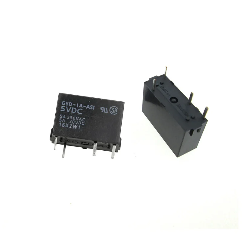 

10PCS HOT 5V relay G6D-1A-ASI-5VDC G6D-1A-ASI G6D 1A ASI G6D1AASI DC5V 5VDC 5V 5A 4PIN