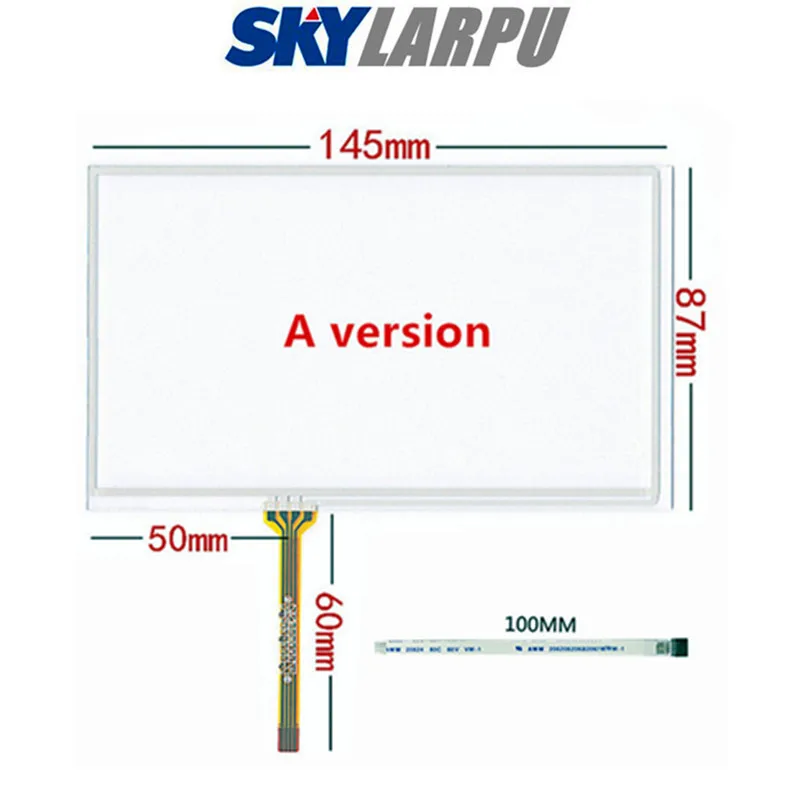 

6" Inch 145*87mm 4 Wire Resistive Touch Screen Panels for 145mm*87mm GPS Touchscreen Digitizer Replacement Free Shipping