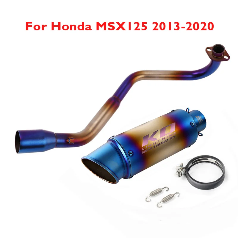 

Slip on 51mm MSX125 Motorcycle Exhaust Pipe Muffler Escape Tip Header Connection Link Pipe for Honda MSX125 2013-2020