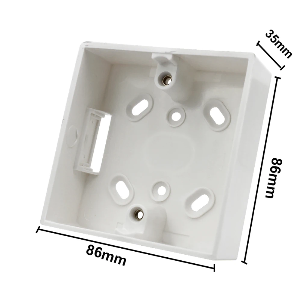 86 Type Switch Bottom Socket Base Box Wall Switch Socket Dark Box White Outfit Junction Box Surface Mount
