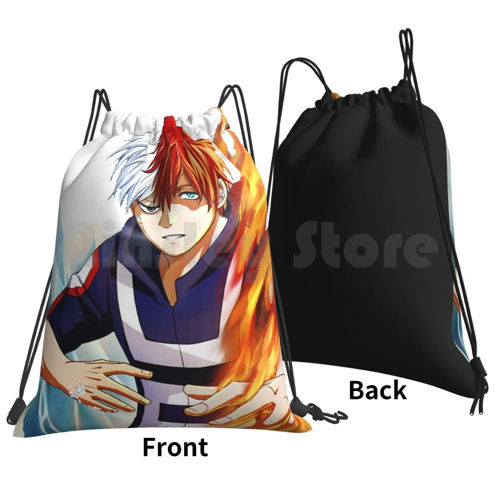 Boku No Hero Academia , Shoto Backpack Drawstring Bag Riding Climbing Gym Bag Shoto Todoroki Boku No Heroe Academia Izue