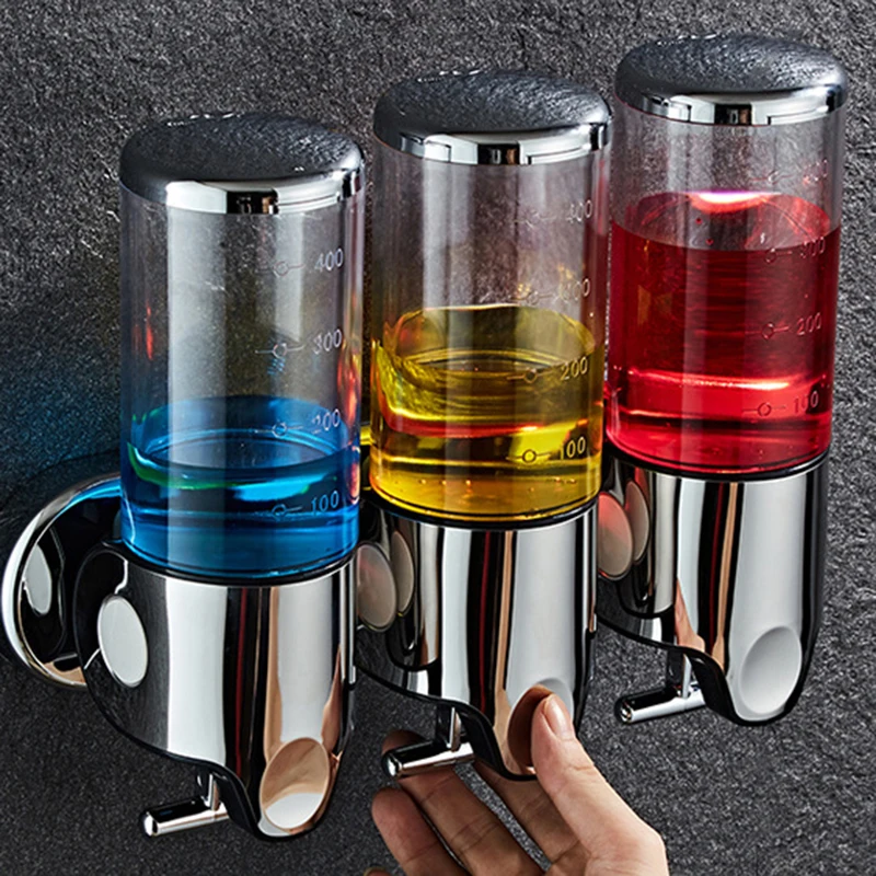 Bathroom Foam Soap Dispenser Hand Sanitizer Holder Wall Mount Soap Shampoo Head Shower Liquid Dispenser For Bathroom Accessories