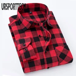 Plaid Shirt Männer Herbst Winter Flanell Karierten Hemd Männer Shirts Langarm Chemise Homme Baumwolle Flanell Männlichen Check Hemd