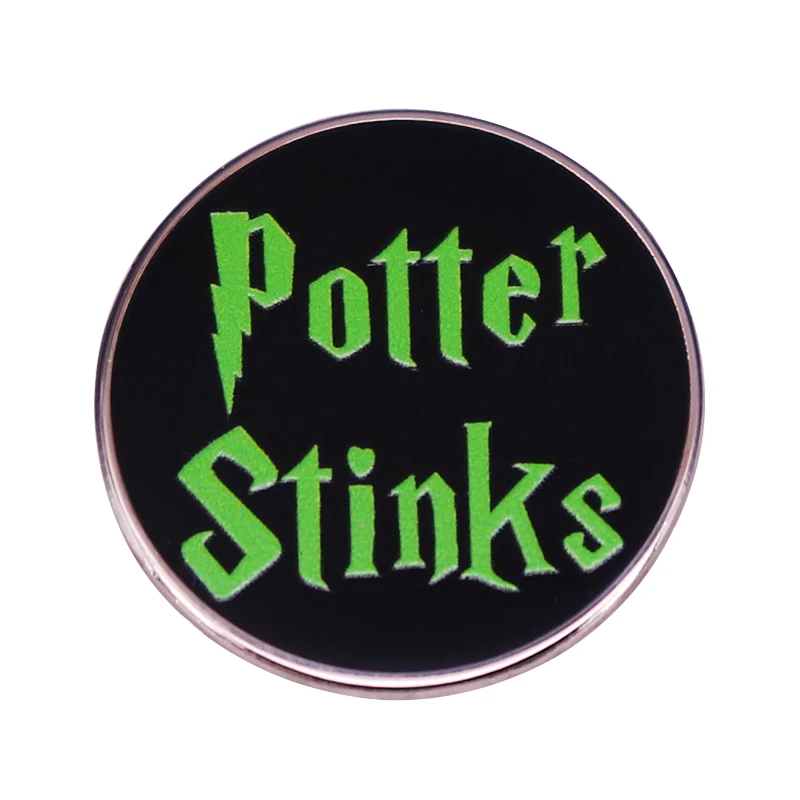 P0tter Stinks badge Magic School Wizard Insult pins Collectible Movie meme pin