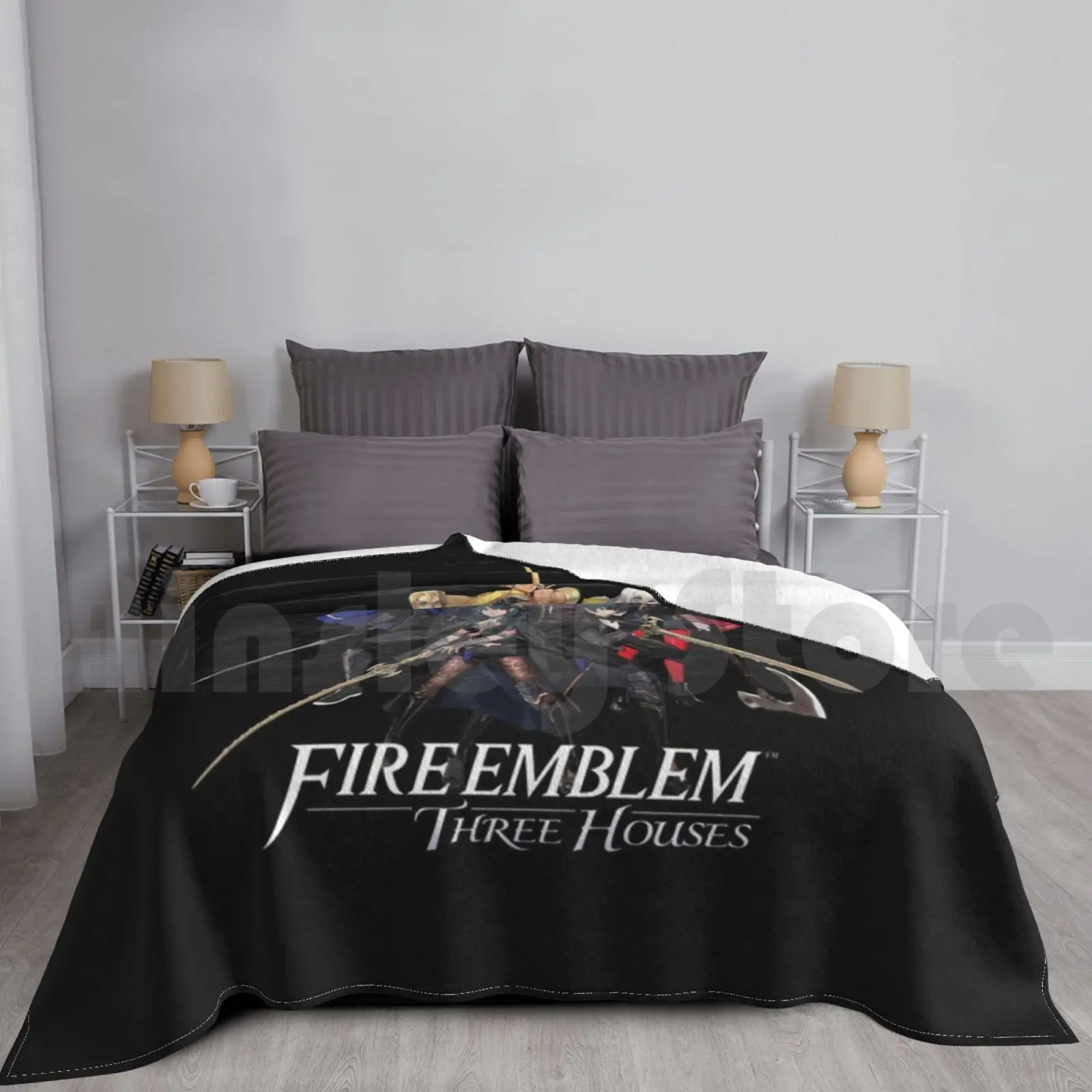 Fire Emblem : Three Houses-House Leaders & Byleth ( Male Female ) Blanket For Sofa Bed Travel Fire Emblem