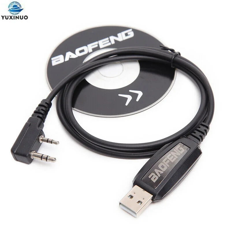 Original USB Programming Cable with CD Software for Baofeng UV5R UV-5R Serise BF-888S Kenwood Wouxun Walkie Talkie Accessories