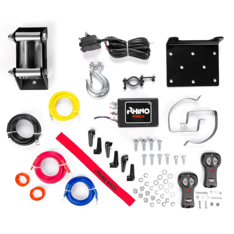 EU RU Giao Hàng Tời Điện 12V 4500lb Điều Khiển Từ Xa Bộ Nặng ATV Xe Kéo Cao Cấp Thép Không Gỉ Tời Điện