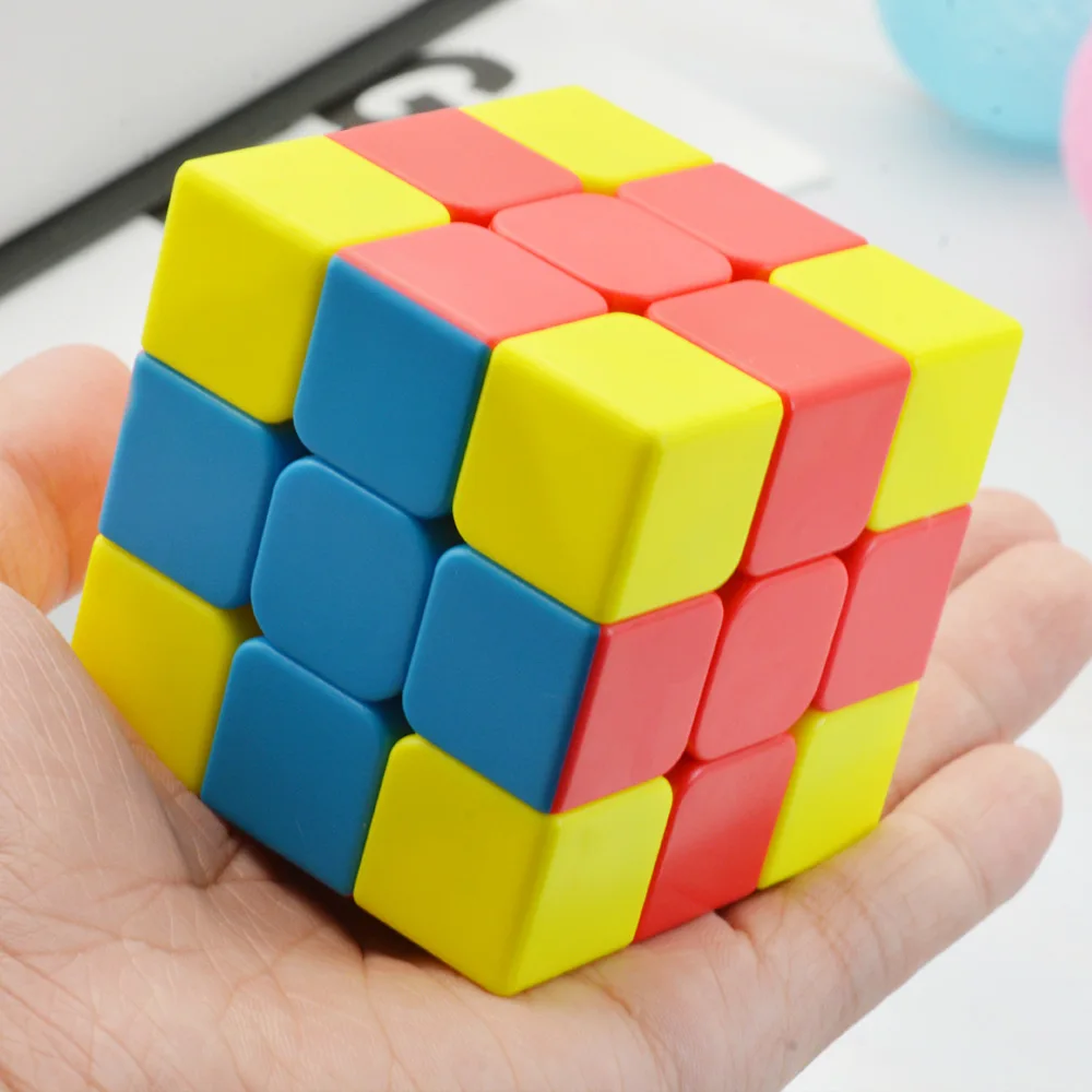 

3x3x3 Puzzle Magic Cube Mini Toys Colorful Cube Bump Sandwich Pudding Magic Cube Toy Caterpillar Cube For Children Gift