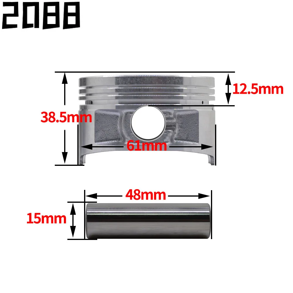 2088 Motorcycle cylinder kit is suitable for SYM XS175T-2 ST175 CRUISYM 180 high quality cylinder barrel kit.