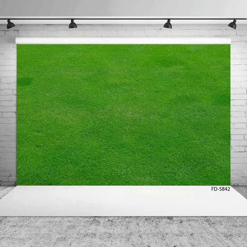 Green Grassland Photography Background Custom Vinyl Backdrop for Children Baby Portrait Pets Toy Photophone Fond Photo Props