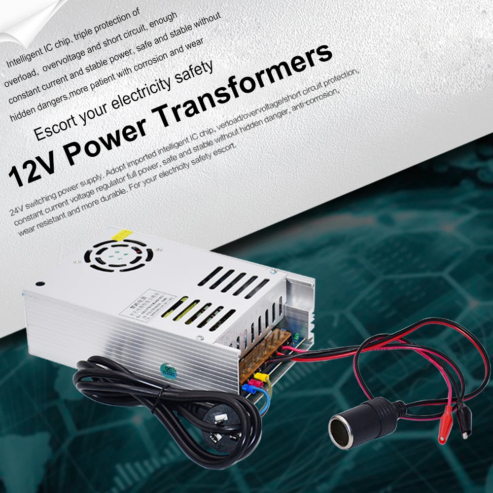 220V To 12V Car Power Converter 5A 10A 15A 20A 30A 33A 40A 50A 60A 67A 84A 100A DC Switching Power Supply Transformer Stabilize