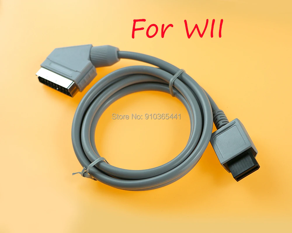 

10pcs/lot High Quality ntsc pal Connectors RGB Scart Cable For Nintend Wii HD HDTV AV Cord Cable For Wii NTSC/PAL