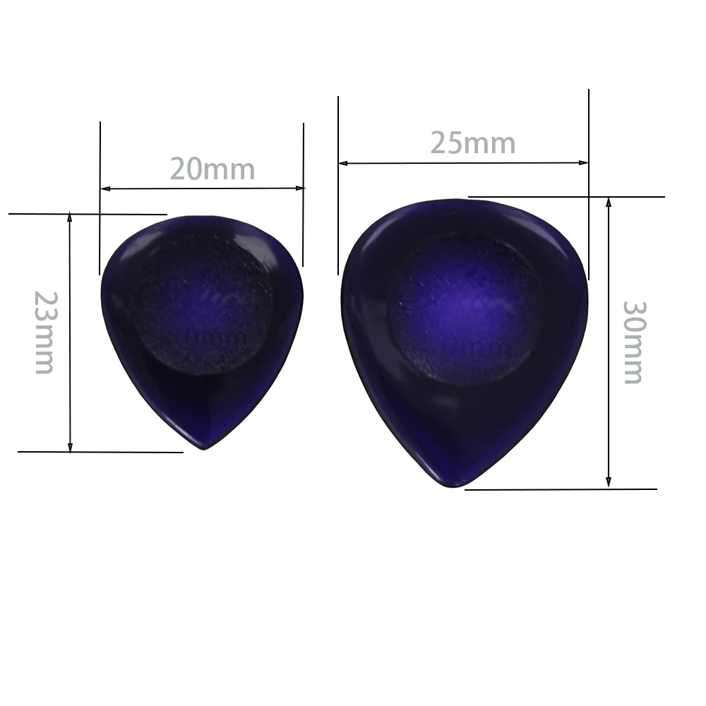 50pcs Heavy 2mm Teardrop Waterdrop Guitar Picks Plectrums For Electric Guitar Jazz Purple