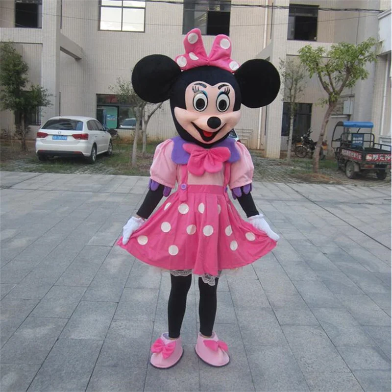 [1 Set] mascotte Disney Mickey Minnie Mouse grande testa di schiuma mascotte formato adulto Set completo evento festa mascotte di carnevale mascotte