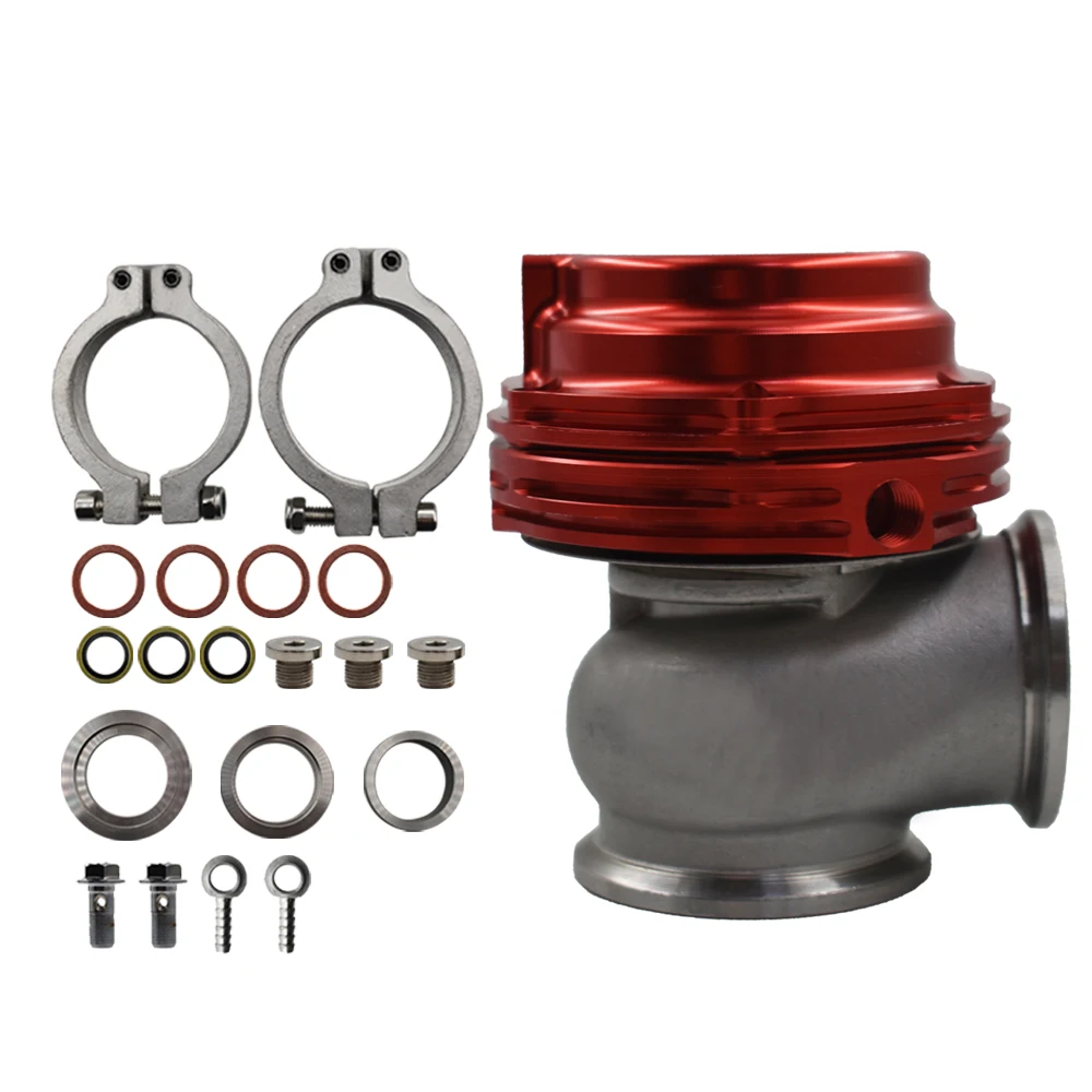 NEW WASTEGATE MVS 38mm RED With V-BAND AND FLANGES MV-S