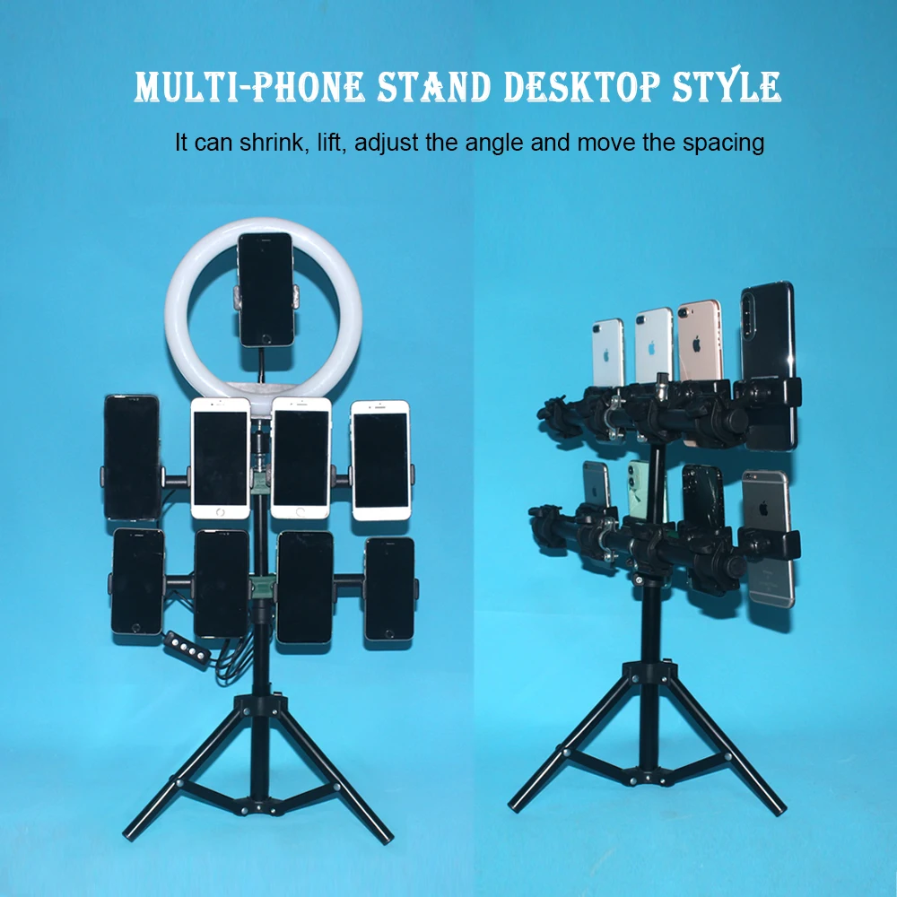 Mobile phone desktop mobile phone support multi-function artifact, indoor photo camera, voice anchor anchor, multiple planes, mu