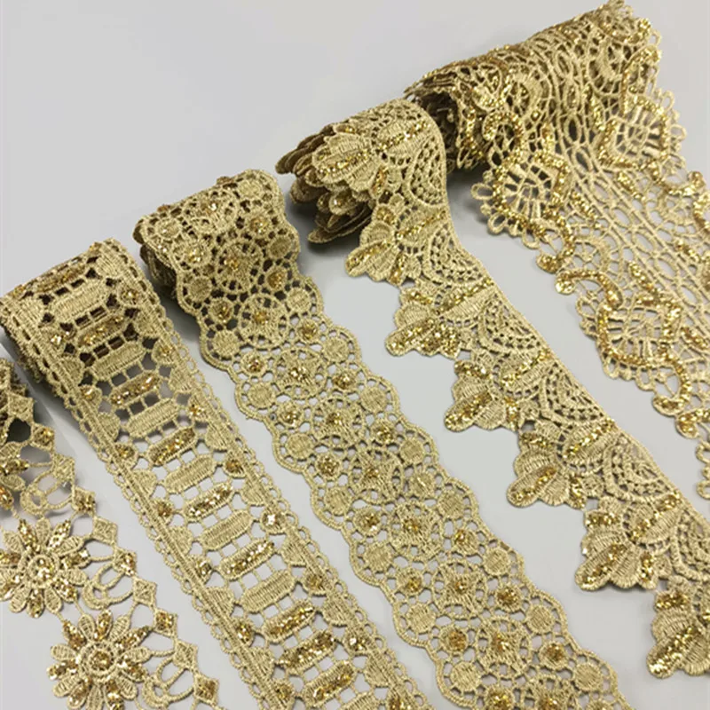 slim fit dress slacks Matilda Frill Trim Lace Overlay Gold Bead Dress White main image 1
