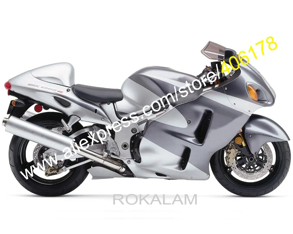 

Customized Silver Fairing For Suzuki 99 00 01 02 03 04 05 06 07 GSXR1300 Hayabusa Bodywork Kit (Injection Molding)