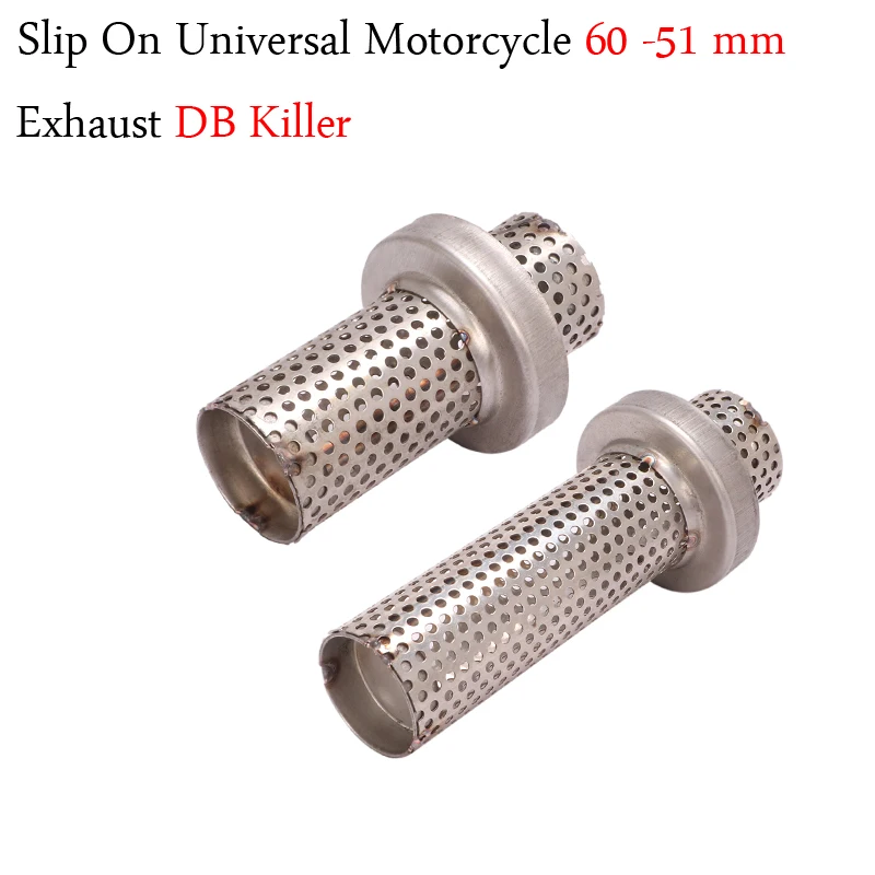 

51mm-60mm Inlet Universal Motorcycle Racing Exhaust Muffler Escape Removable DB Killer Silencer Noise Sound Mesh