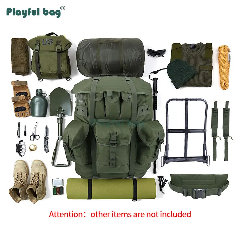 Tactical rucksack With Steel Frame Military fan Camouflage Waterproof backpack Large capacity Climb bag Outdoor Backpack AVA07