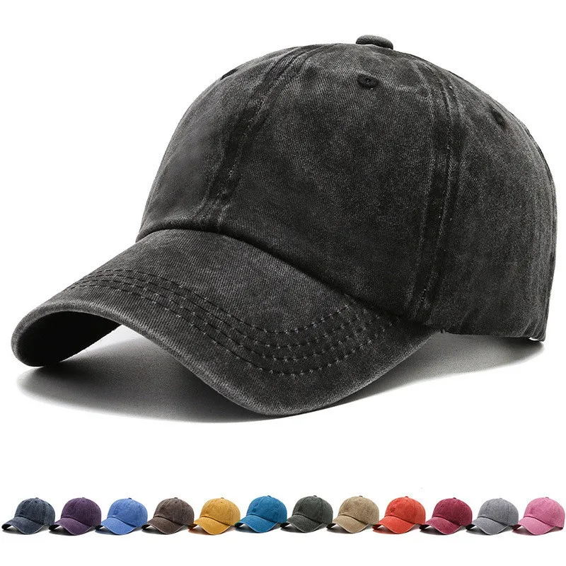 Women Men Cotton Solid Baseball Cap Four Season Fashion Snapback Hat Outdoor Simple Vintag Visor Casual Cap Hat For Women Men