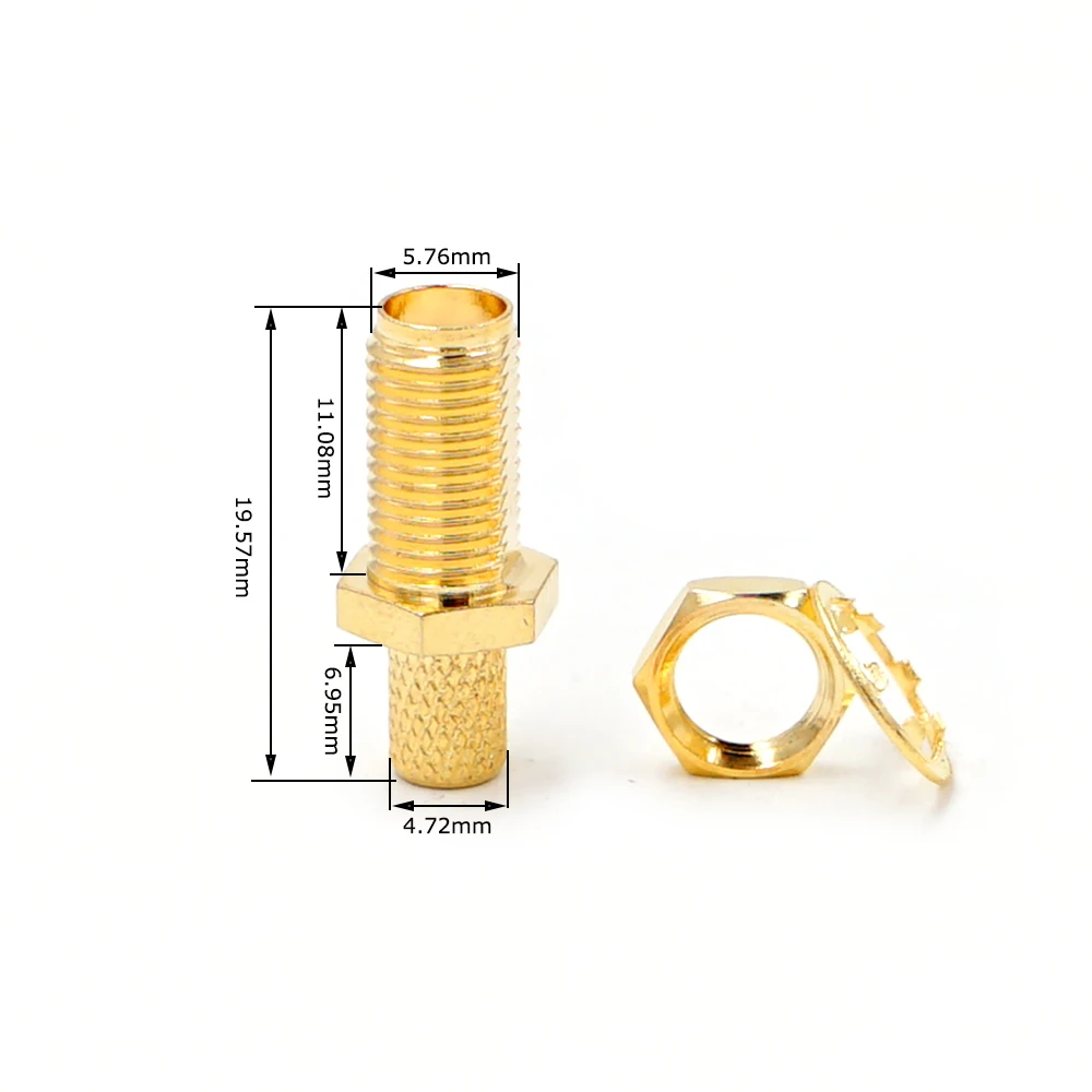 10PCS Sma-buchse Adapter RF Verbinder Sma-buchse Crimpen für RG58 RG142 RG400 LMR195 Kabel Draht SMA Stecker adapter – Detail 4