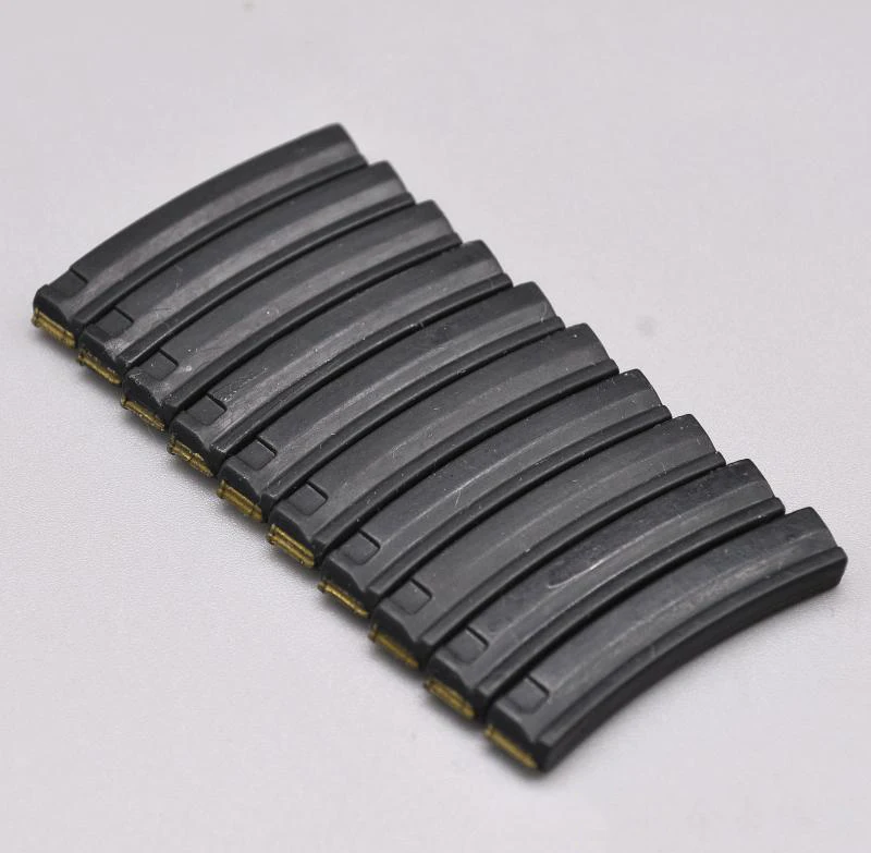 Best Sell 1/6th MP5 Magazine 10/Pcs Set Plastic Black Sand Color Gold Models Scene Components