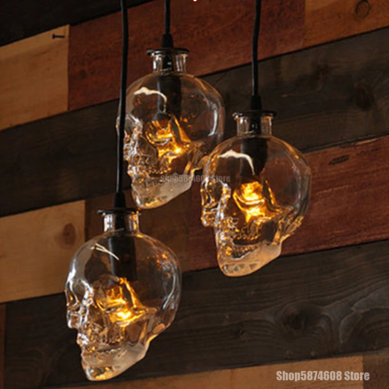 

Ретро-светильник в виде черепа для гостиной, бара, столовой, осветительные приборы, винтажный домашний декор, кухонные подвесные лампы