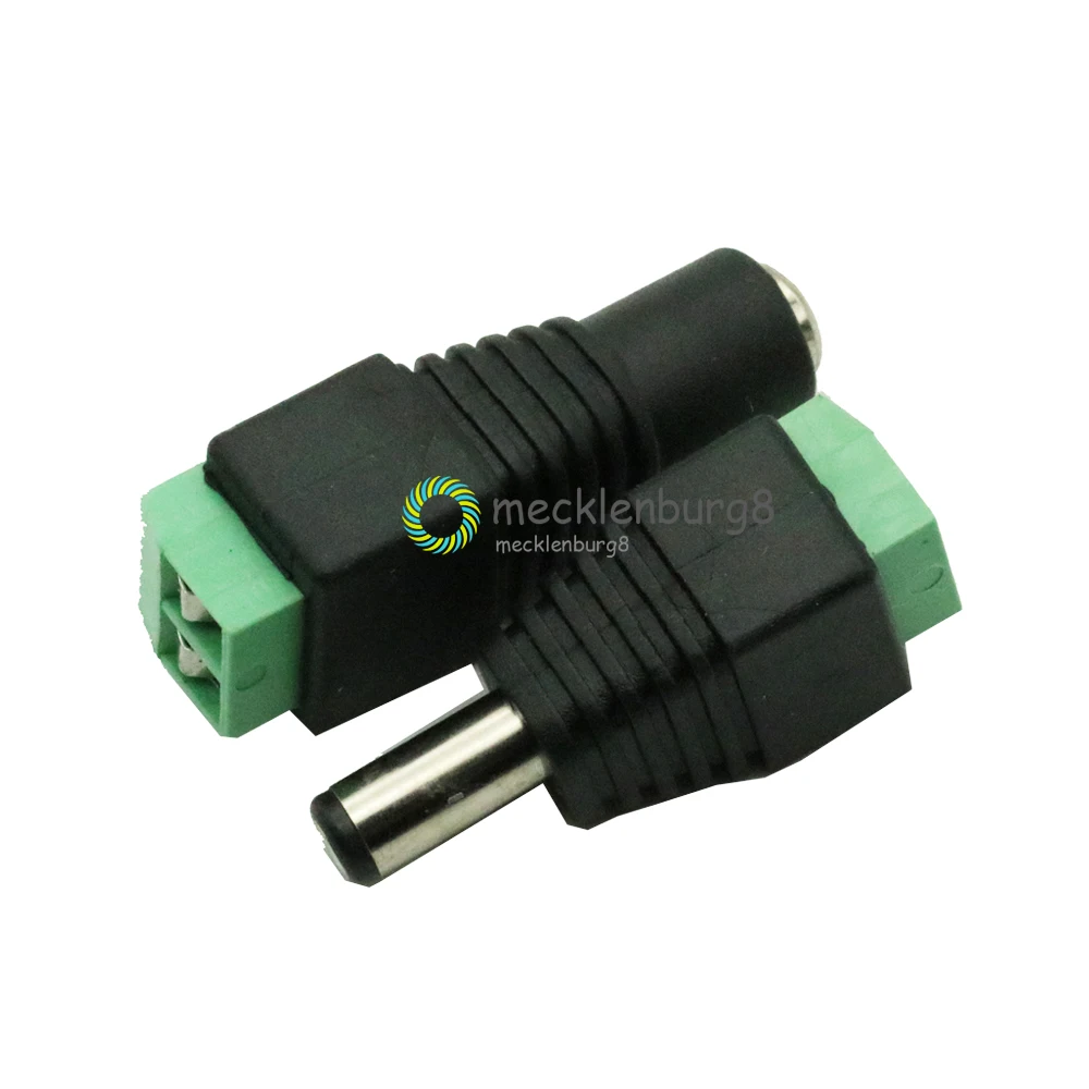 5Pairs 10Pcs Male Female 2.1x5.5mm DC Power Plug Jack Adapter Connector for CCTV Camera