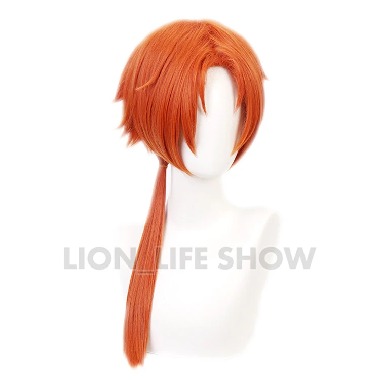 Anime Jibaku Shounen Hanako kun Wigs Akane Aoi Cosplay Wig Heat Resistant Synthetic Wig Long Straight Orange Hairs