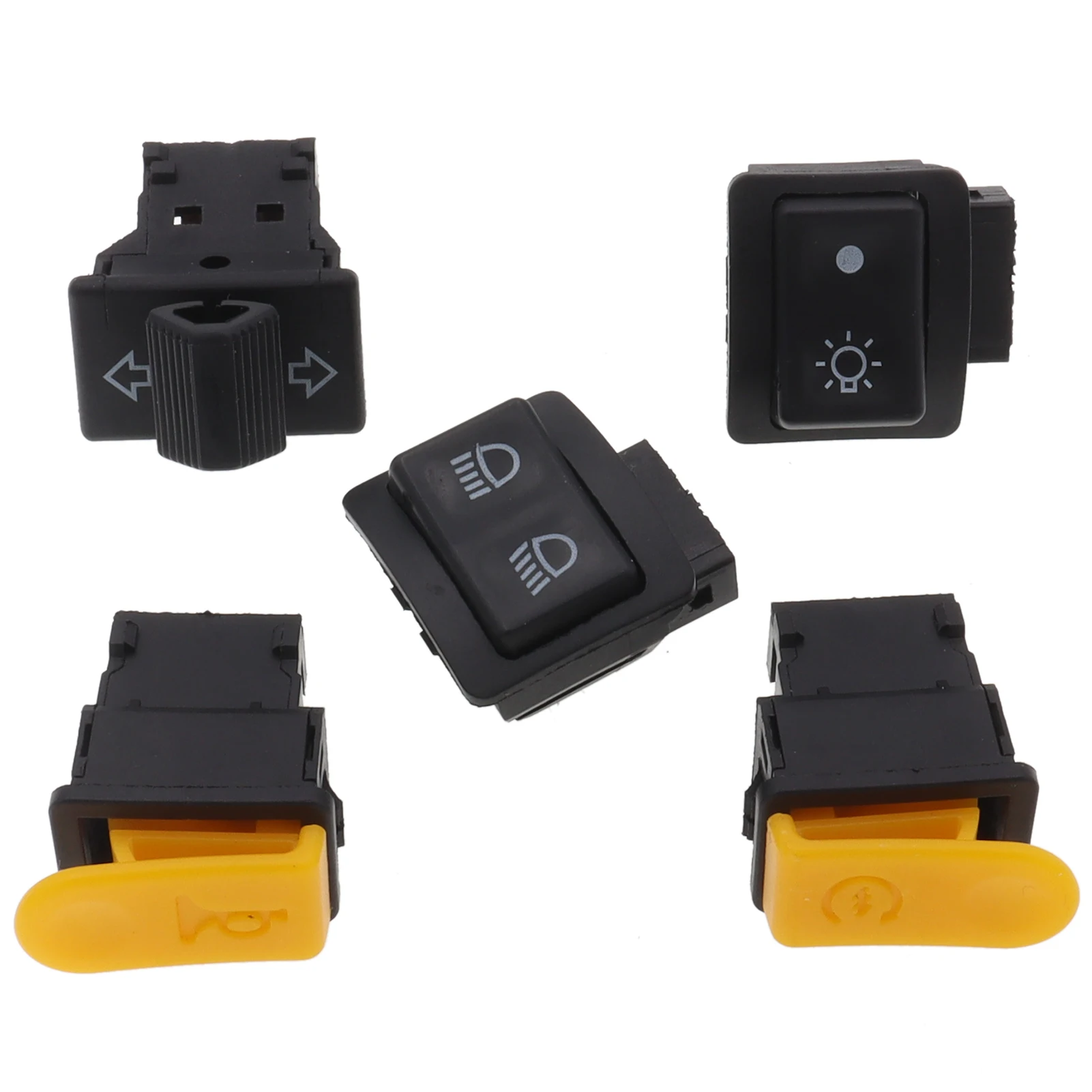 5Pcs/Lot Motorcycle Button Switch Head Light Horn Dimmer Turn Singal Starter for Moped Scooter