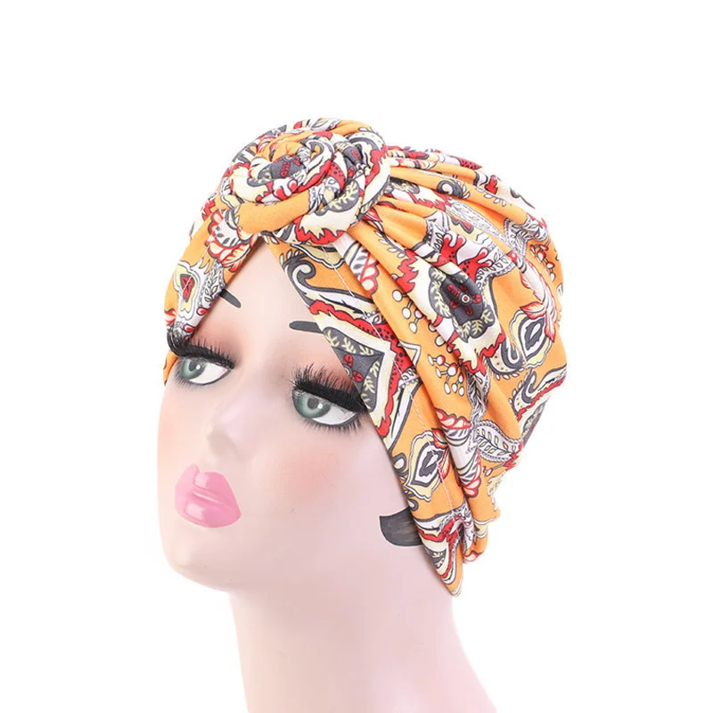 Afrikanische Druck Turban Hut für Frauen Scrunchies Knoten Headwrap Stretch Bandanas Party Headwear Damen Kopftuch Haar Zubehör – Detail 26