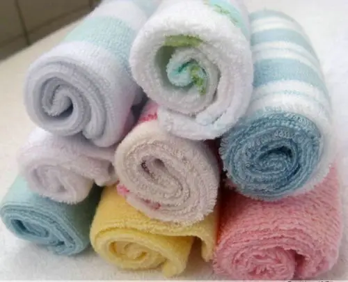Pudcoco 8Pcs 100% Cotton BabyTowel Infant towels Newborn Bath Washcloth Bathing Feeding Wipe Cloth Soft muslin cloth handdoek