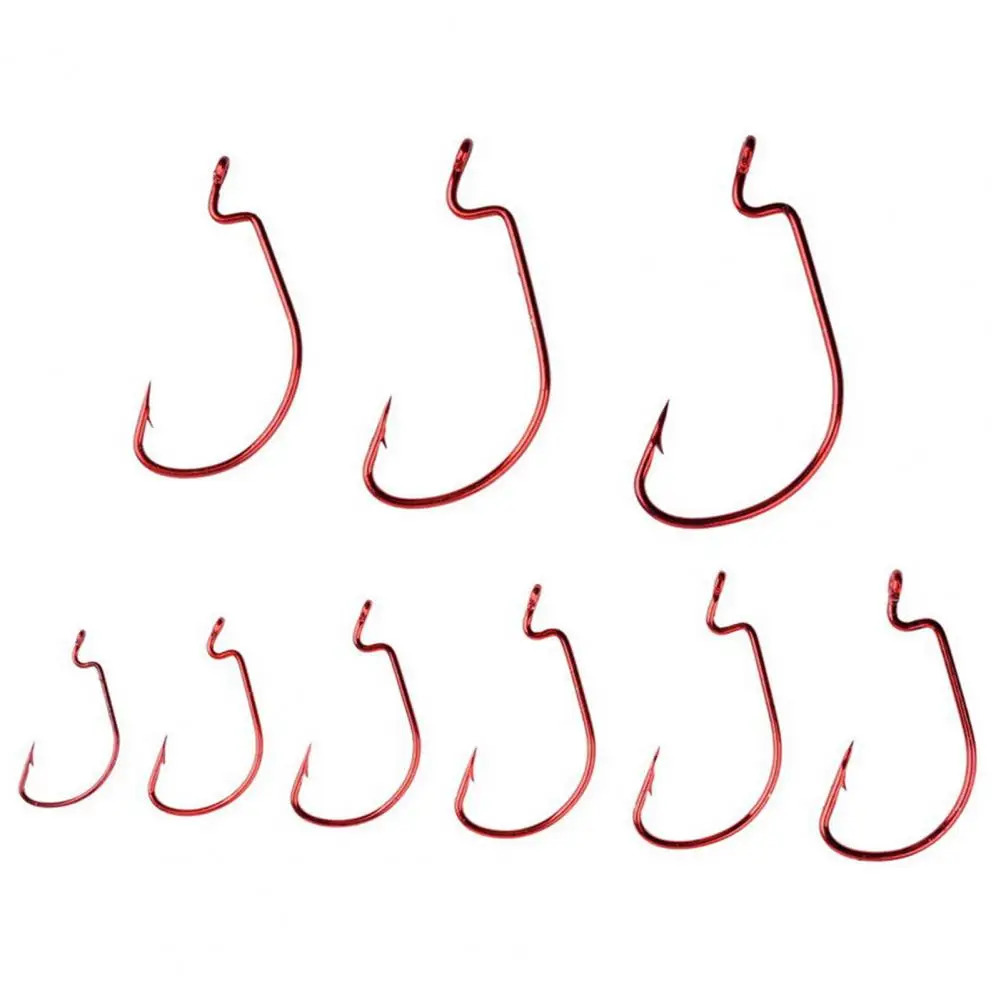 10Pcs Mini Portable Anti-corrosion Carbon Steel Fishing Hook Tackle Accessory Mini Carbon Steel