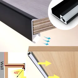 Luz LED para estante de armario, iluminación empotrada de 45 °, perfil de aluminio de 18mm, tablero de madera, barra de Clip trasera, lámparas de tira, 0,5/1m/Uds.