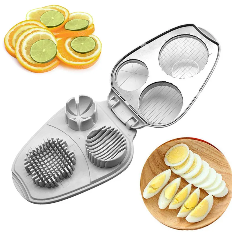 Fruits vegetable Manual Home Dicing Stainless Steel Multifunctional Slicing Cutter Avocados Kitchen Tool Practical Eggs Slicer