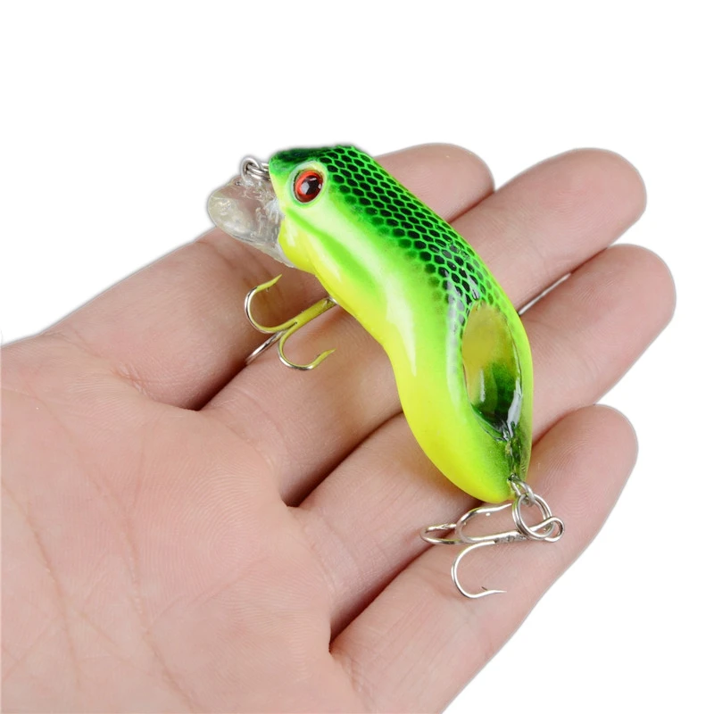1 sztuk pływające Bionic żabia przynęta Wobblers Fishing Lure 55mm/8.8g Isca sztuczne Trolling twarde Crankbait Peche Crap Tackle
