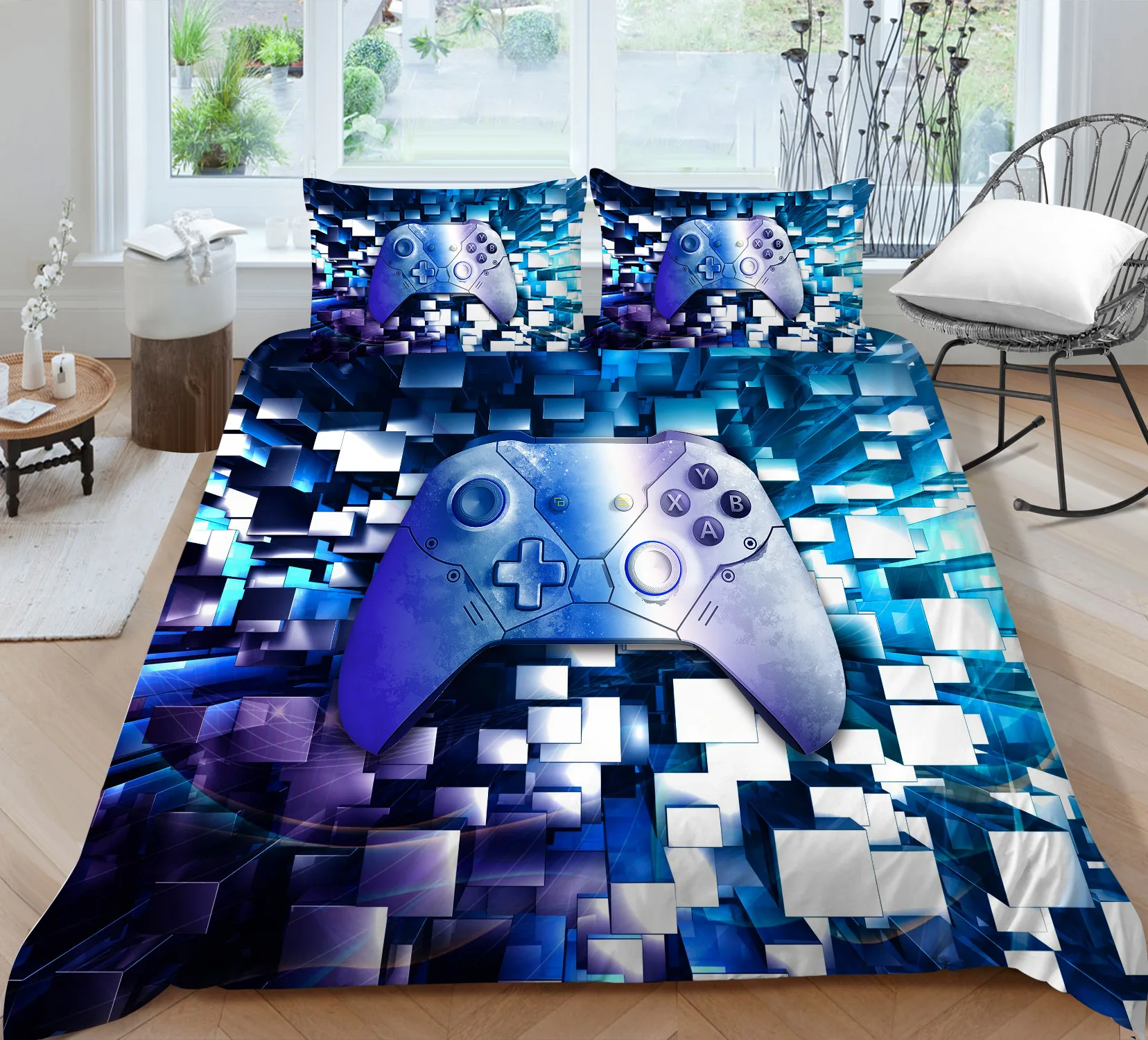 

Game Bedding Set Soft Duvet Cover Set Comfoter Quilt Cover&Pillowcase Kids Queen King Size Bedding Set Decor Housse De Couette