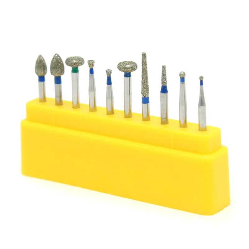 Dental Diamond Bur Drill Bits High Speed Polishing Bur Set