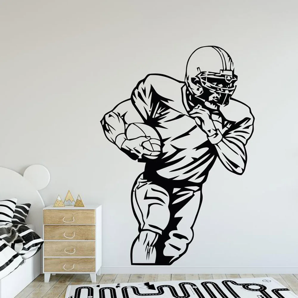 Creative American football   Wall Sticker Vinyl Art Home Decor For Kids Rooms Art Decor Wallpaper