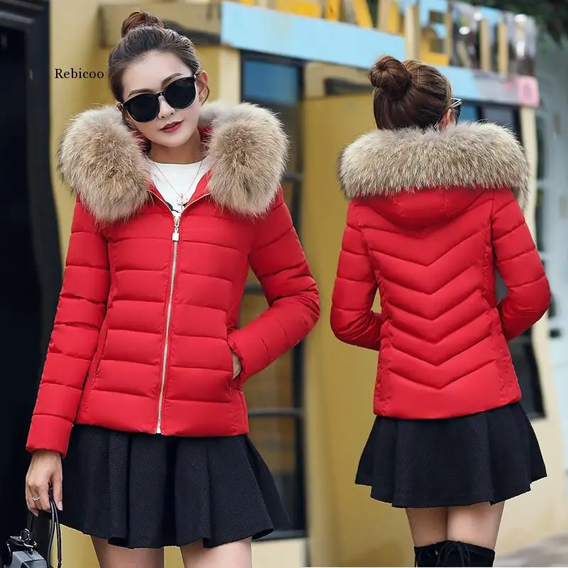 New Fashion Women Winter Down Jacket Big Yards Thickening Super Warm Coats Hooded Jacket Splicing Slim Coat