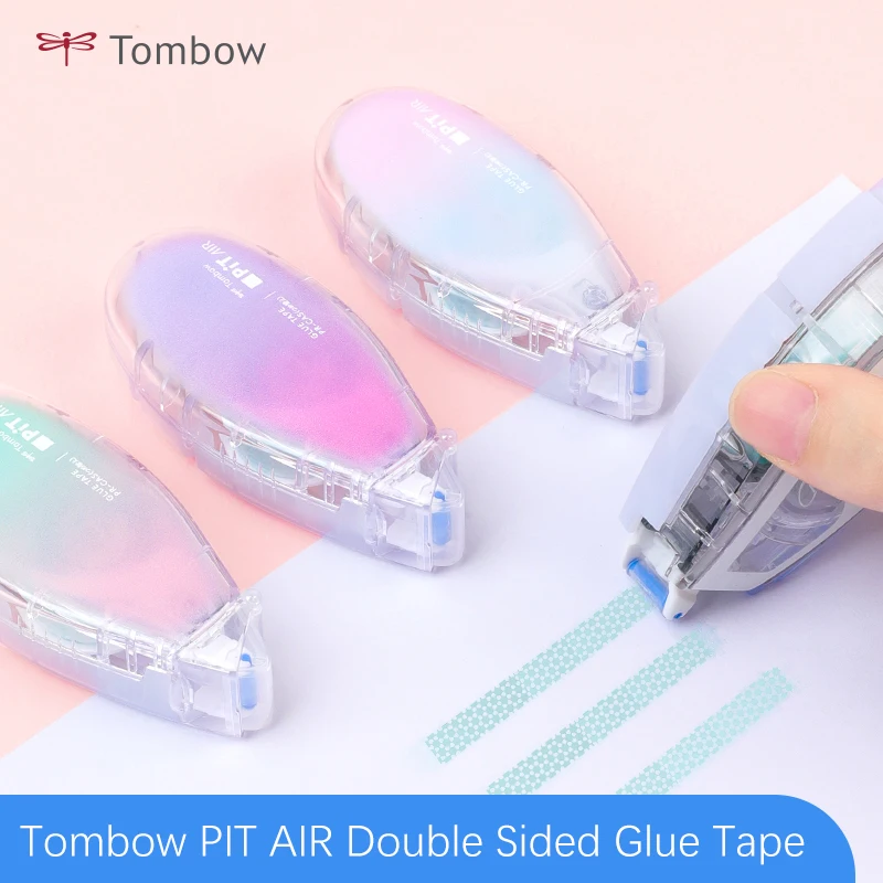 Tombow PIT AIR Double Sided Glue Tape Studen DIY Tool for Decorative Scrapbook Office Bill Sorting Limited Cute Dotted Glue