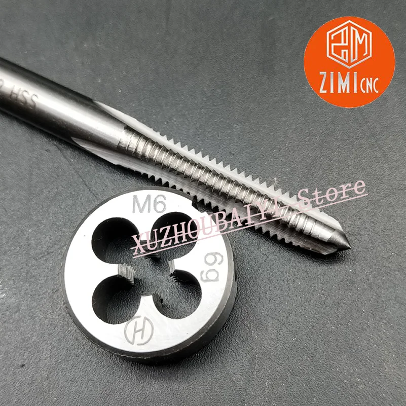 M6 M7 Thread Diameter Tap Round Die Hand Tool Set 1.0 0.75 0.5mm Fine Pitch Standard Tap Tapping Mould Circular Tapping Mould