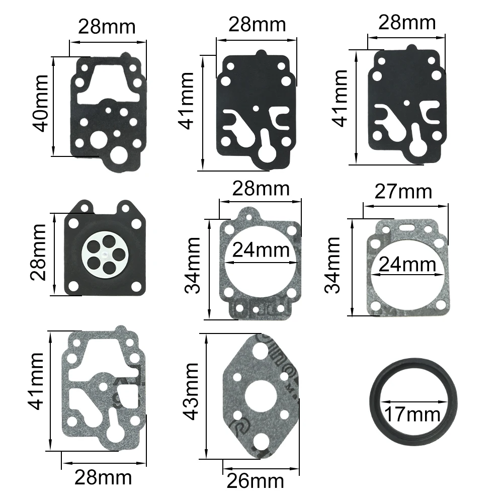 キャブレター修理用シールキット,5個セット,ウォブロシリーズ用,K20-WYL,ハルダ,ホンダgx22,gx31,Echo,マキタ,リビョービ,スティール用